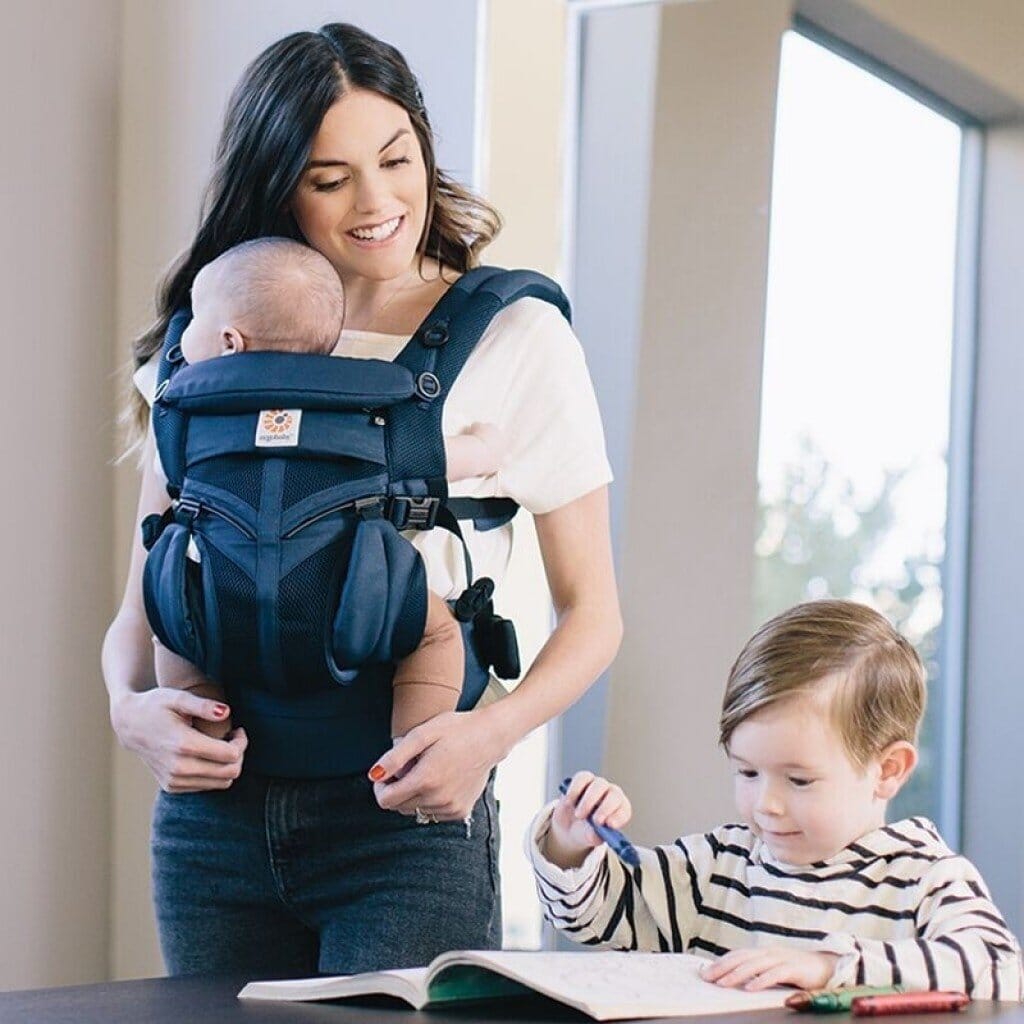 Porte Bébé - BreathBabyBag™ - Bleu Marine - Monde Poussin