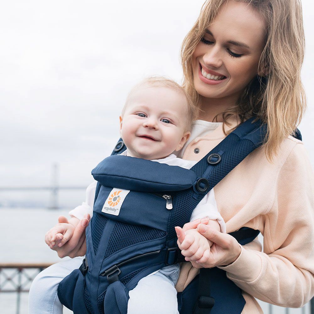 Porte Bébé - BreathBabyBag™ - Bleu Marine - Monde Poussin