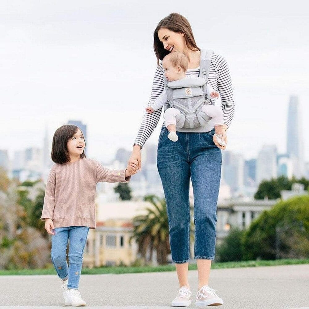 Porte Bébé - BreathBabyBag™ - Gris - Monde Poussin