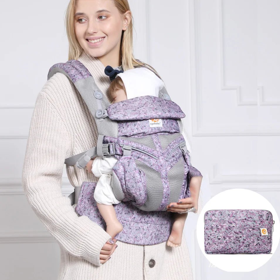 Porte Bébé - BreathBabyBag™ - Mauve Lavande - Monde Poussin