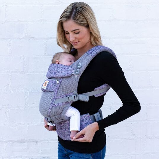 Porte Bébé - BreathBabyBag™ - Mauve Lavande - Monde Poussin