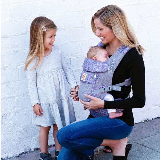 Porte Bébé - BreathBabyBag™ - Mauve Lavande - Monde Poussin