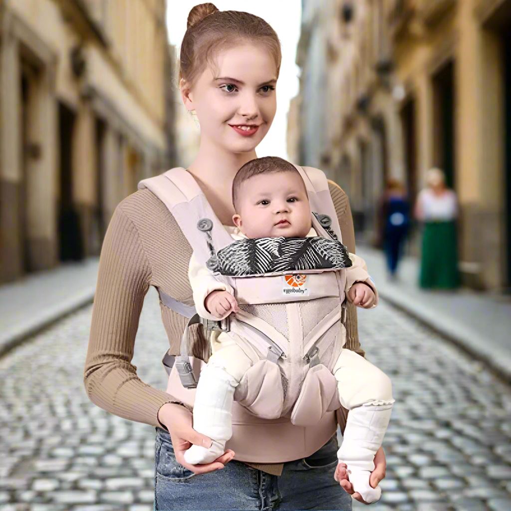 Porte Bébé - BreathBabyBag™ - Rose Maille - Monde Poussin