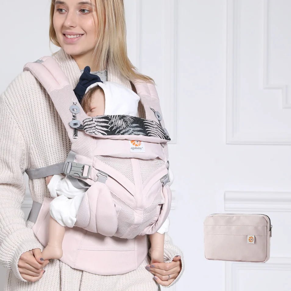 Porte Bébé - BreathBabyBag™ - Rose Maille - Monde Poussin