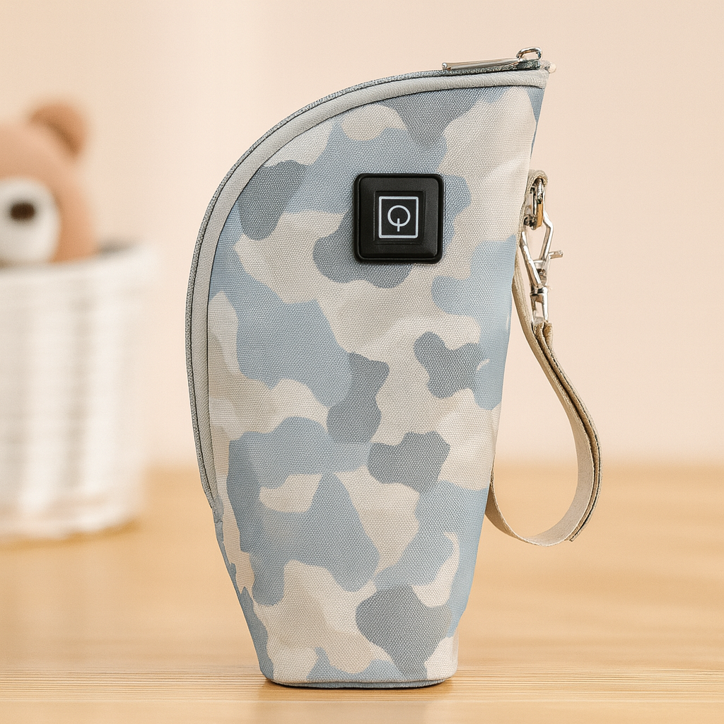 Chauffe-biberon nomade portable USB avec housse isotherme pour parents en déplacement
