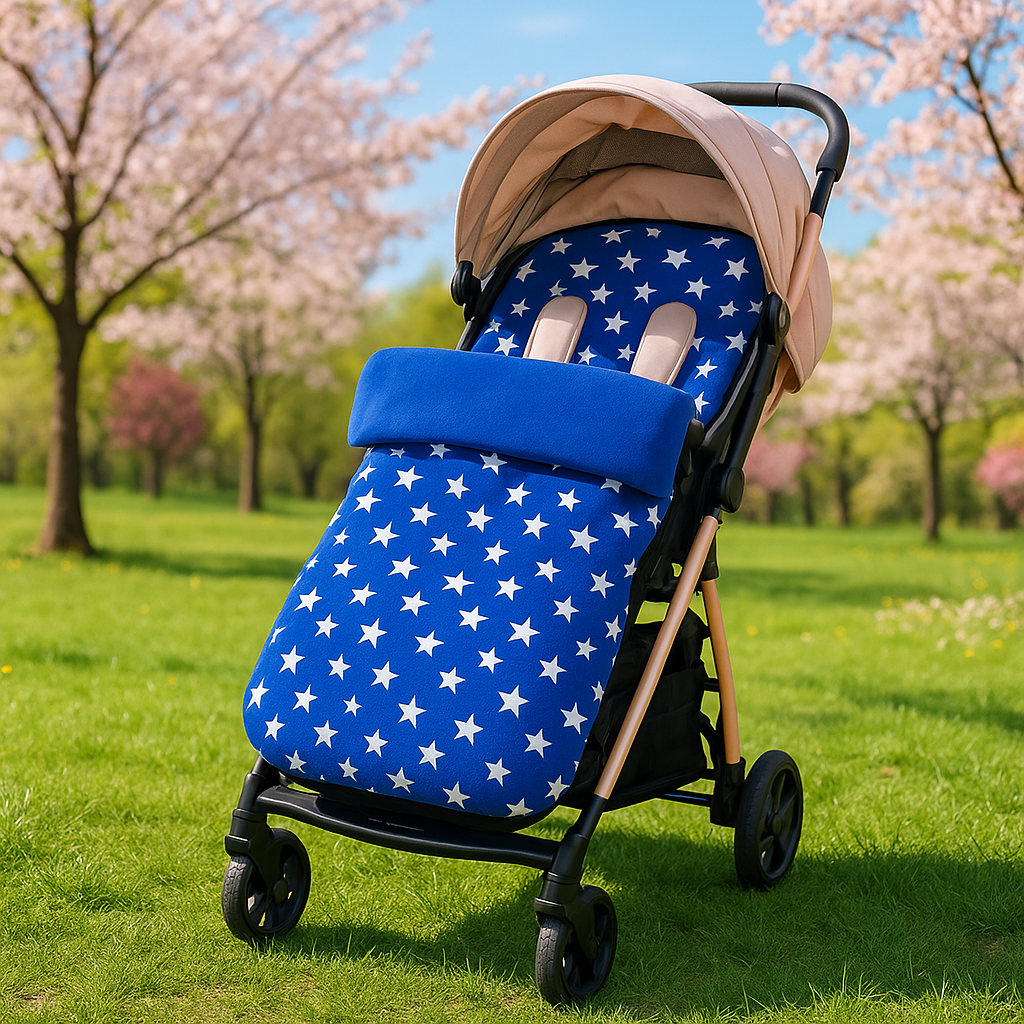 chancelière  bleu avec des étoiles blanc image dans un parc 