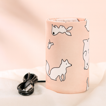Chauffe-biberon -usb-rose-isotherme-animaux