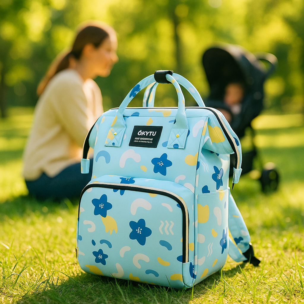 Motif-_fleurs-_abstraites_-bleu-_pastel-dans -parc