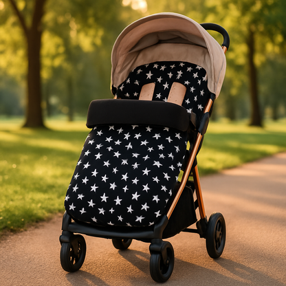 chancelière noir avec des Etoiles blanc dans un parc vert 