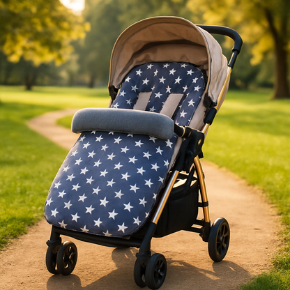 chanceliere_grise_avec_des_etoiles_blanc_dans un parc vert 