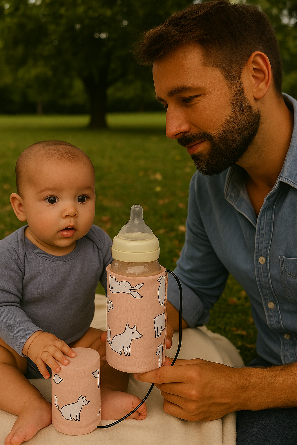 chauffe-biberon-usb-housse-rose-papa-bebe-au-parc