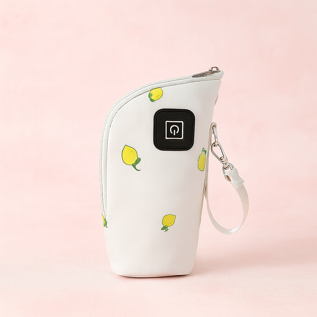 chauffe-biberon-usb-housse-isotherme-citron -fond-doux