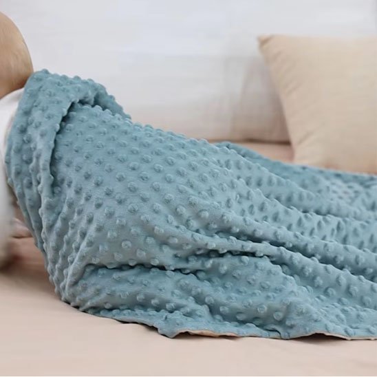 Couverture bébé bleu bb 