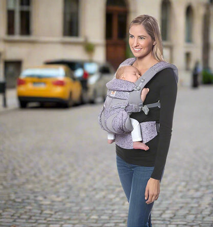 Porte Bébé - BreathBabyBag™ - Mauve Lavande - Monde Poussin