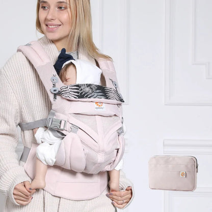 Porte Bébé - BreathBabyBag™ - Rose Maille - Monde Poussin