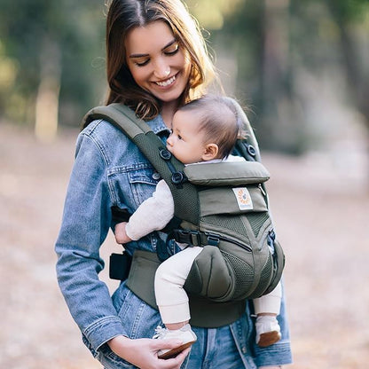 Porte Bébé - BreathBabyBag™ - Vert Olive - Monde Poussin