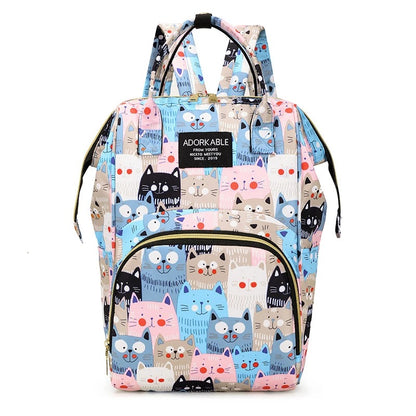 sac a dos a langer chat rose blue cel blanc noir gris