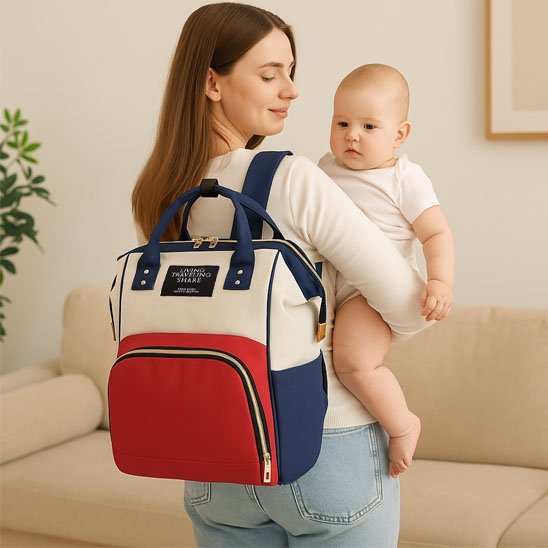 Sac à langer | Organisateur Élégant - Monde Poussin mélange de couleurs 