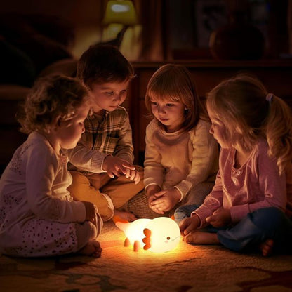 Veilleuse bébé  4 enfants autour 
