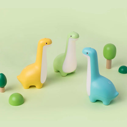veilleuse bébé dinosaure couleurs jaune vert bleu lampe nuit enfant sans fil rechargeable